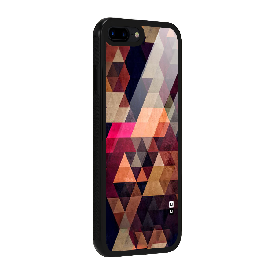 Abstract Beauty Triangles Glass Back Case for iPhone 8 Plus