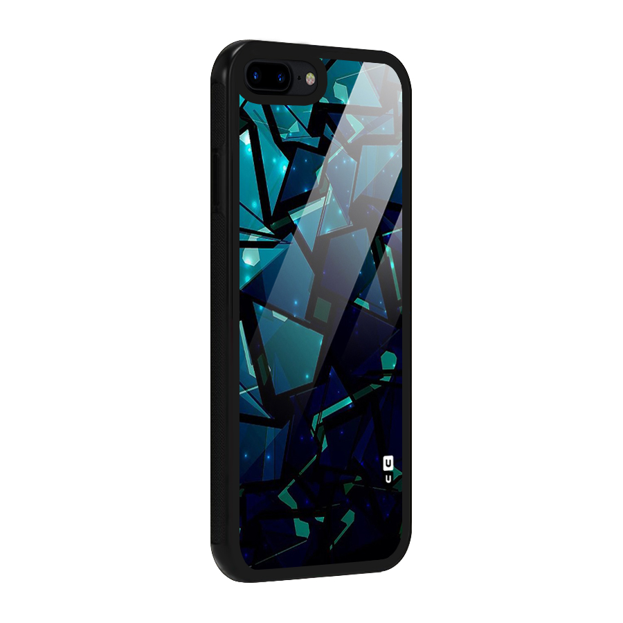 Abstract Glass Design Glass Back Case for iPhone 8 Plus