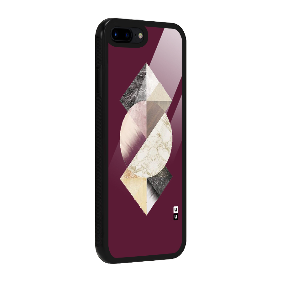 Abstract Marble Pattern Glass Back Case for iPhone 8 Plus