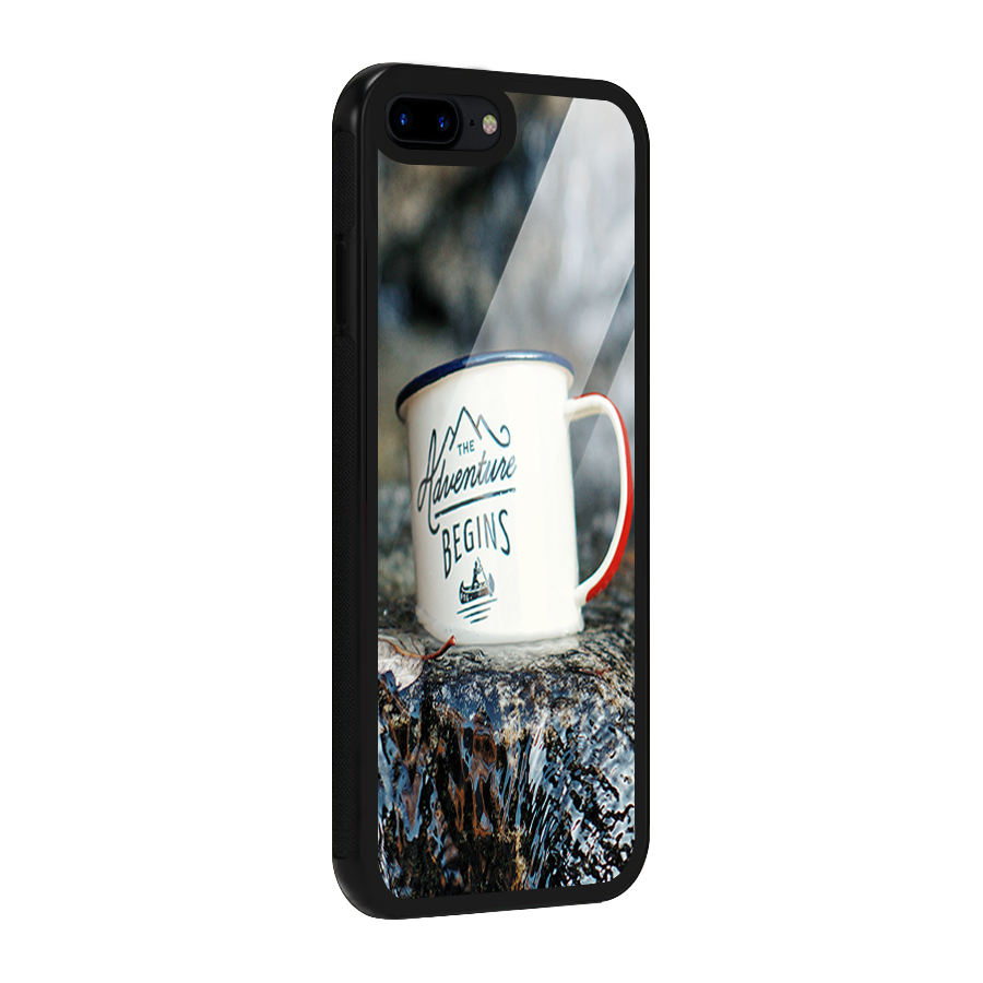 Adventure Begins Glass Back Case for iPhone 8 Plus