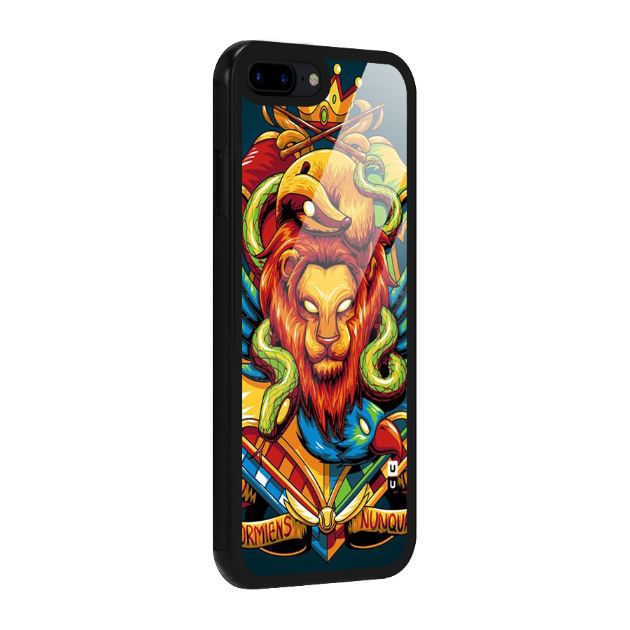 Animal Art Glass Back Case for iPhone 8 Plus