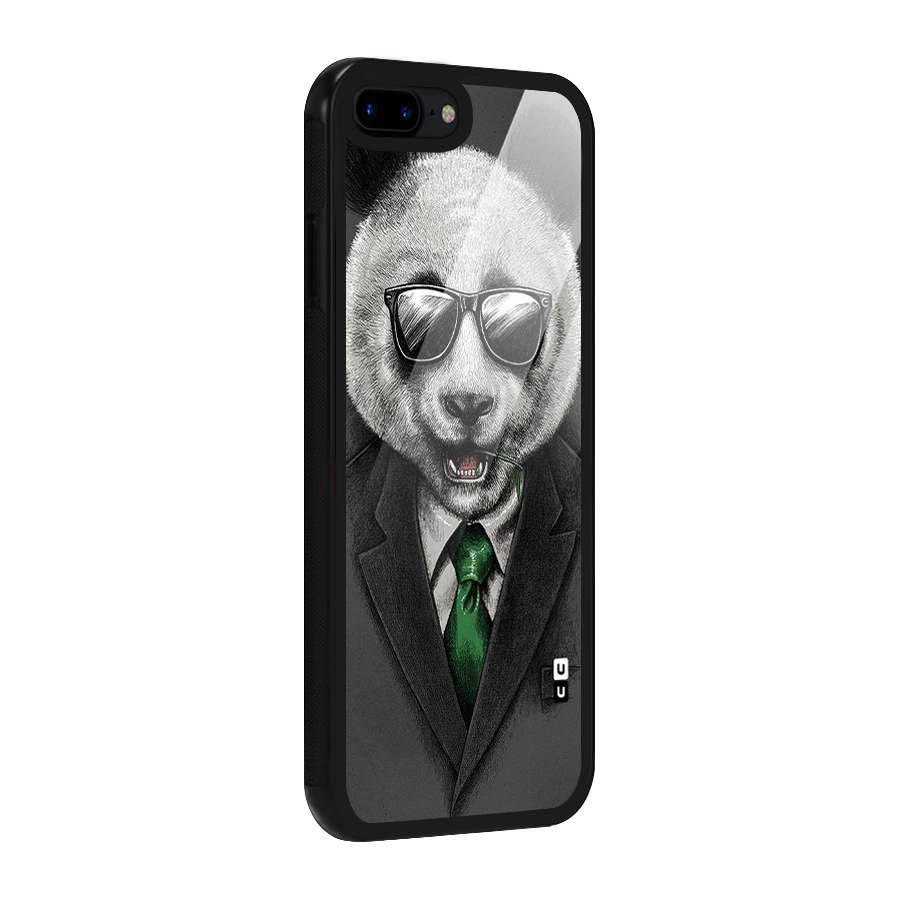 Bear Face Glass Back Case for iPhone 8 Plus
