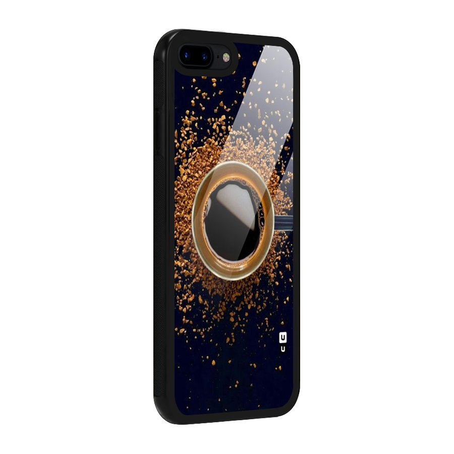 Black Coffee Glass Back Case for iPhone 8 Plus
