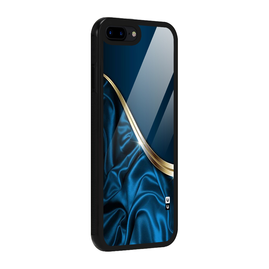 Blue Smooth Flow Glass Back Case for iPhone 8 Plus