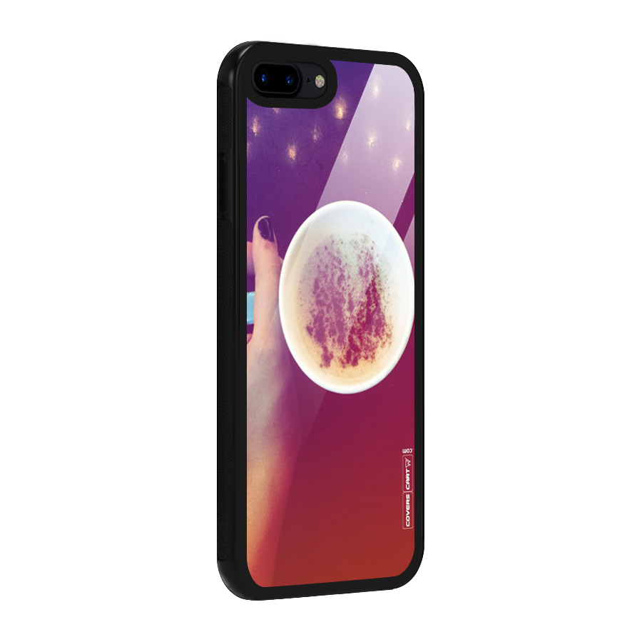 Bokeh Coffee Mug Glass Back Case for iPhone 8 Plus