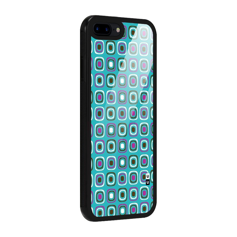 Boxes Tiny Pattern Glass Back Case for iPhone 8 Plus