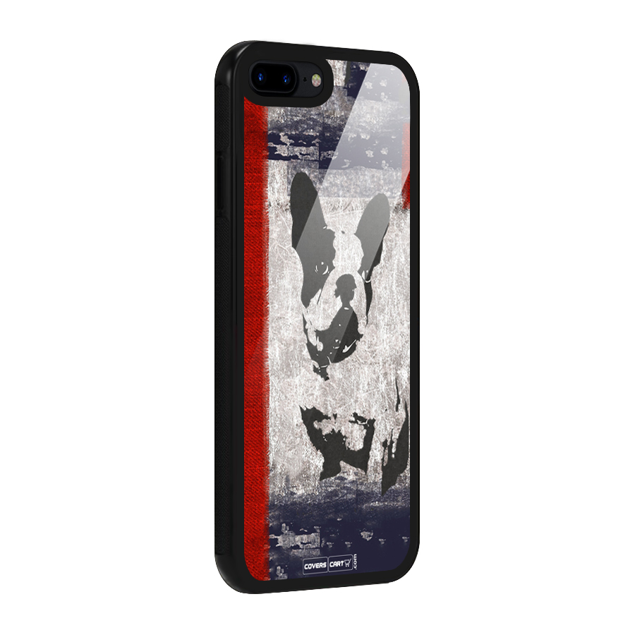 Bull Dog Glass Back Case for iPhone 8 Plus