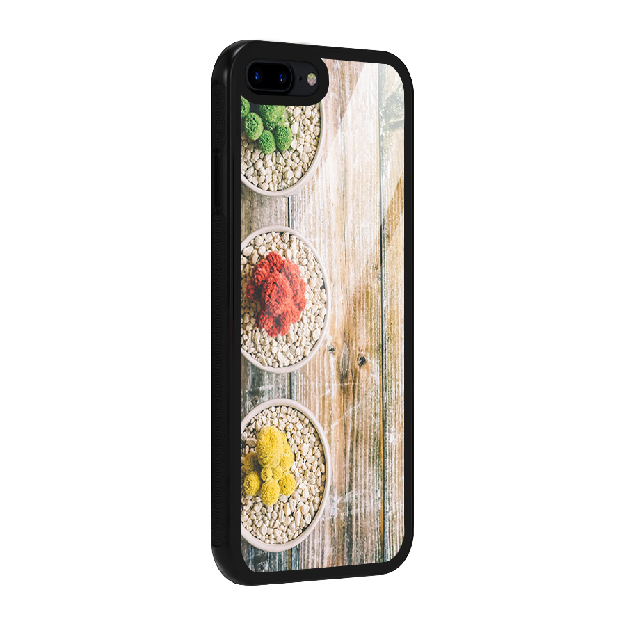 Cacti Decor Glass Back Case for iPhone 8 Plus