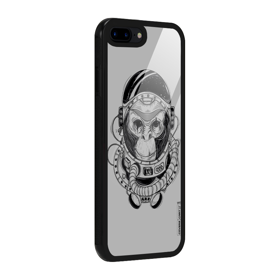 Chimpanzee Astronaut Glass Back Case for iPhone 8 Plus