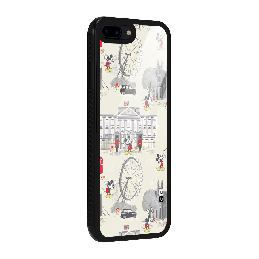 City Tour Pattern Glass Back Case for iPhone 8 Plus