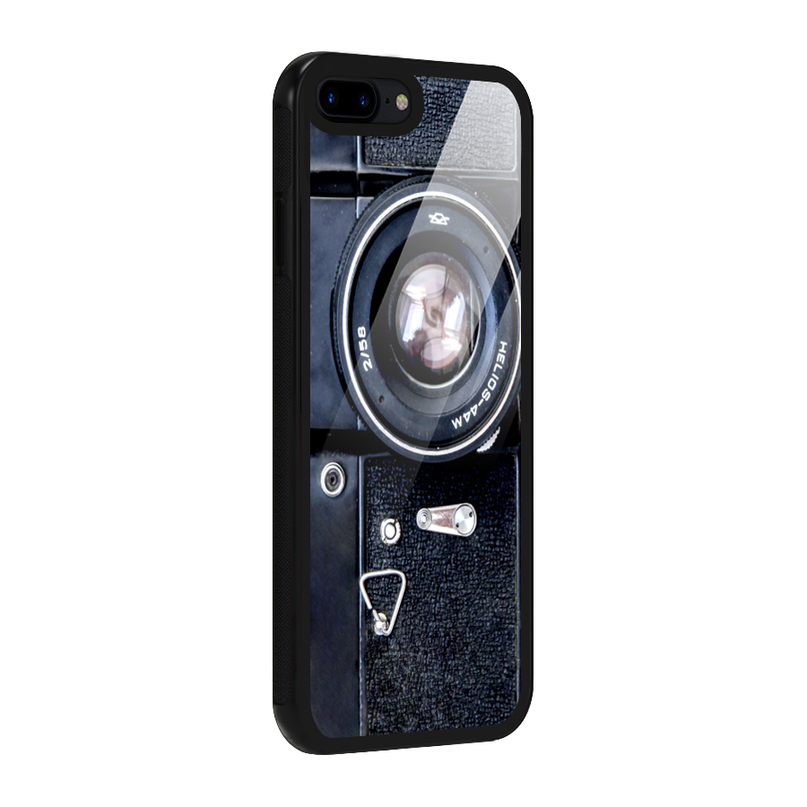 Classic Camera Glass Back Case for iPhone 8 Plus