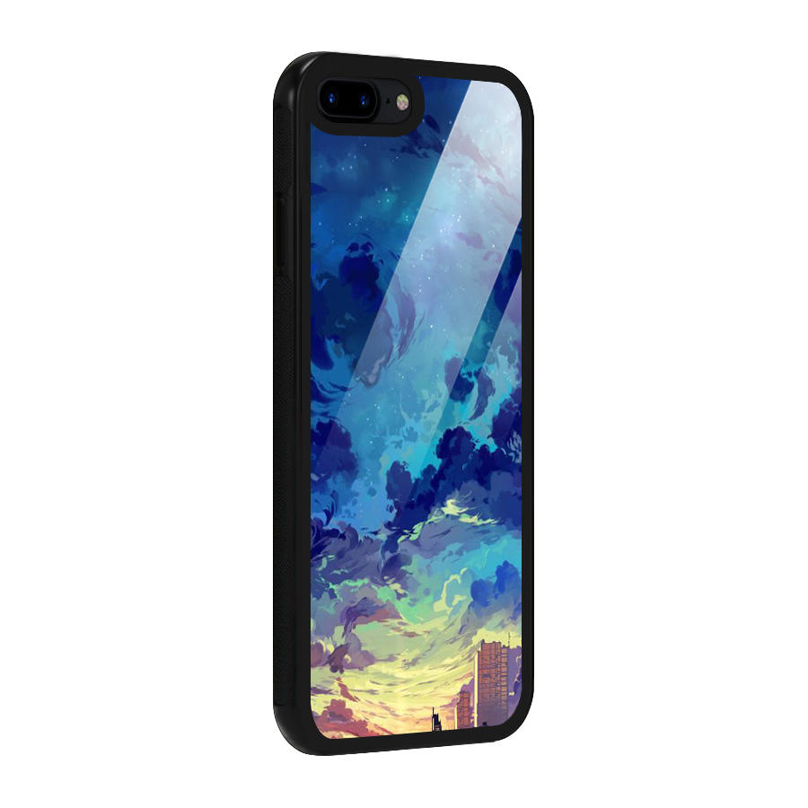 Cloud Art Glass Back Case for iPhone 8 Plus