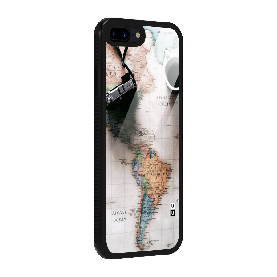 Coffee And Travel Glass Back Case for iPhone 8 Plus