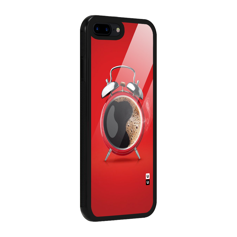 Coffee Clock Glass Back Case for iPhone 8 Plus