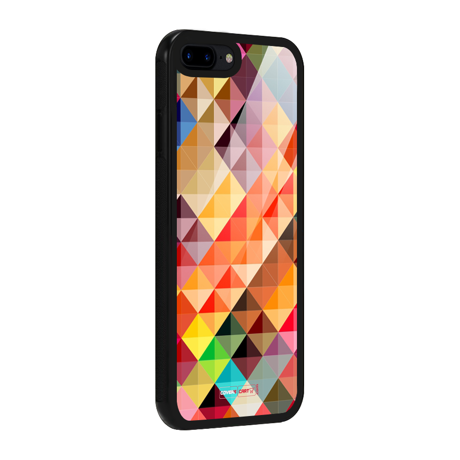 Colorful Cubes Glass Back Case for iPhone 8 Plus