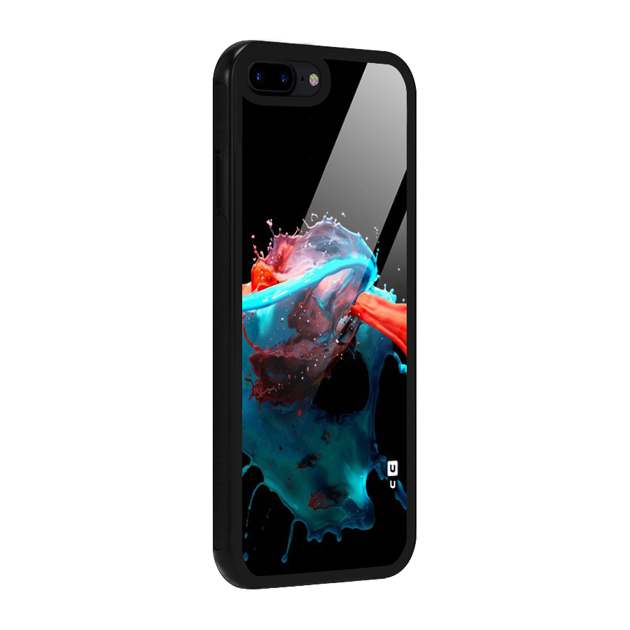 Colour War Glass Back Case for iPhone 8 Plus