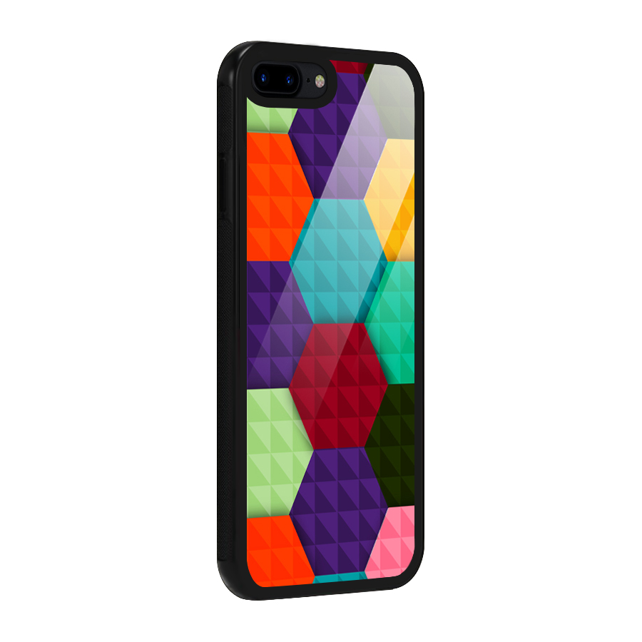 Colourful Abstract Glass Back Case for iPhone 8 Plus