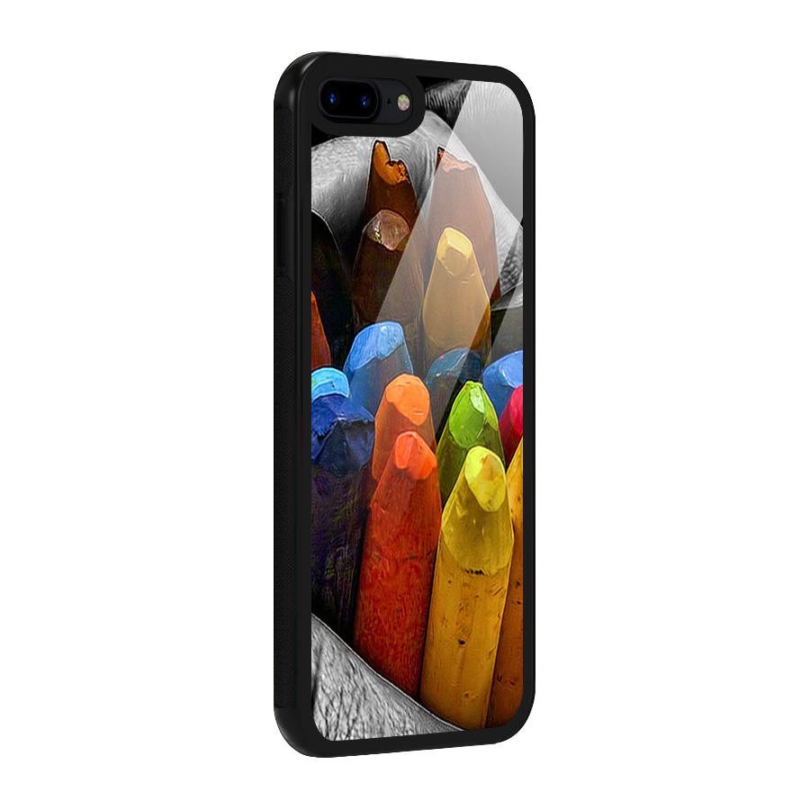 Crayons Beautiful Glass Back Case for iPhone 8 Plus