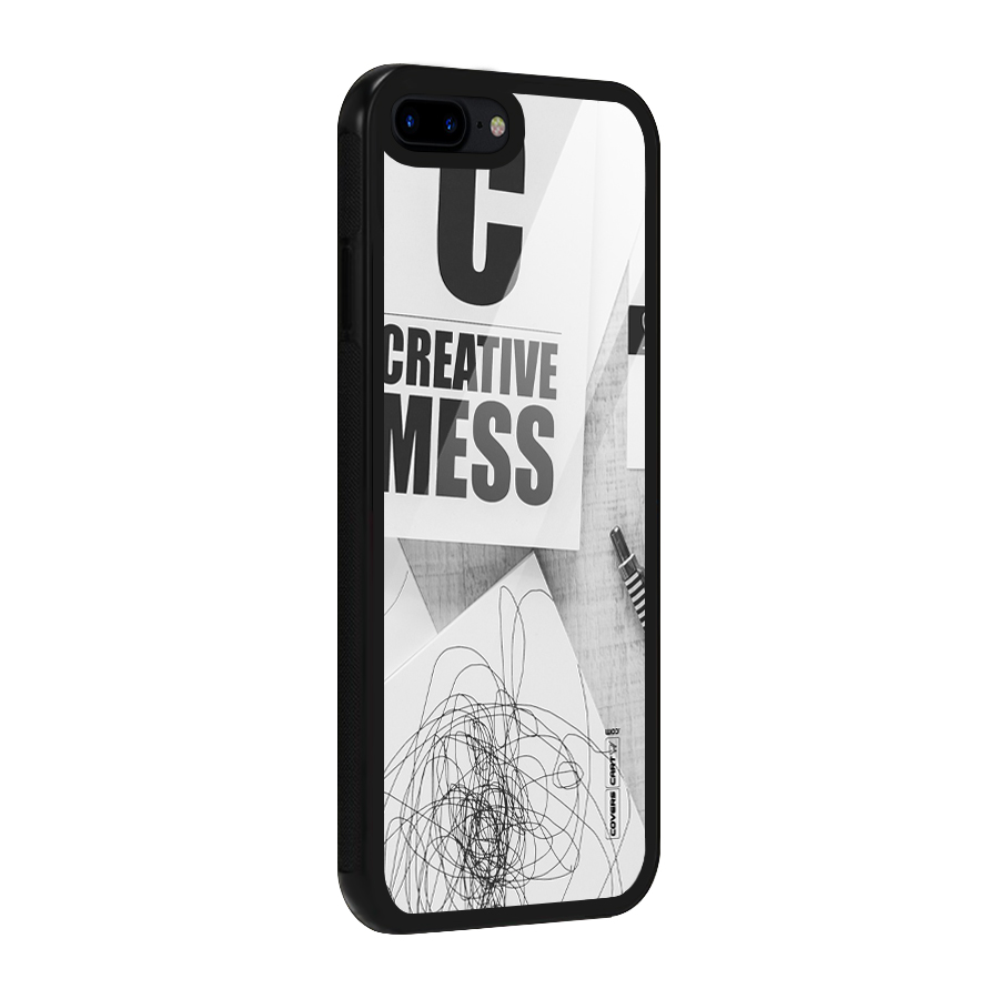 Creative Mess Glass Back Case for iPhone 8 Plus