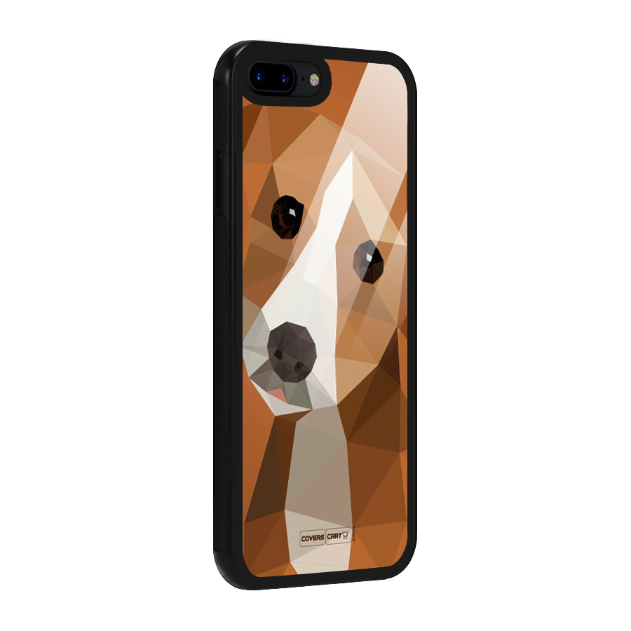 Cute Dog Glass Back Case for iPhone 8 Plus