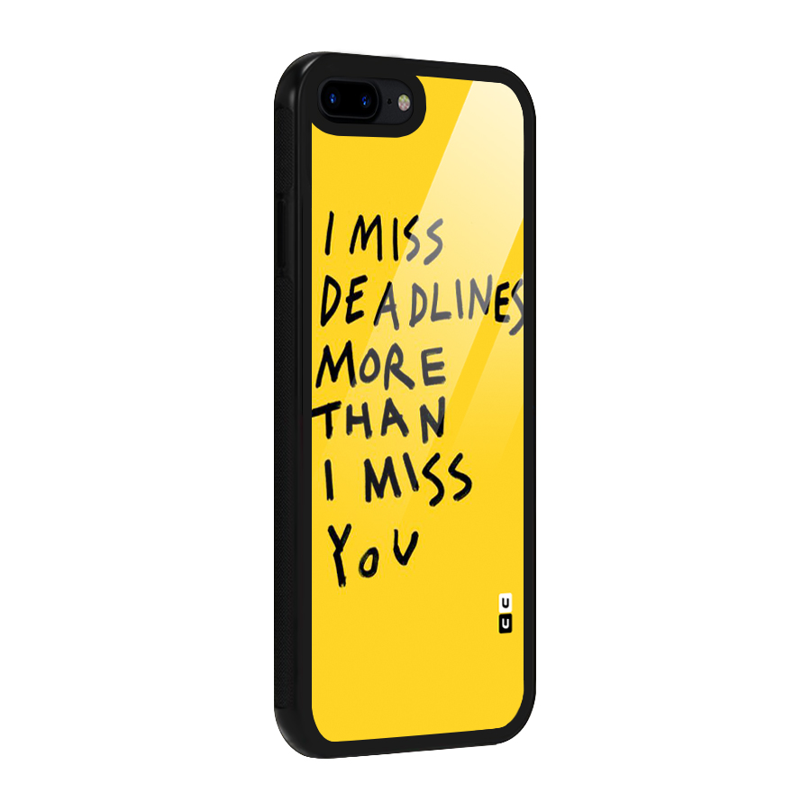Deadlines Glass Back Case for iPhone 8 Plus