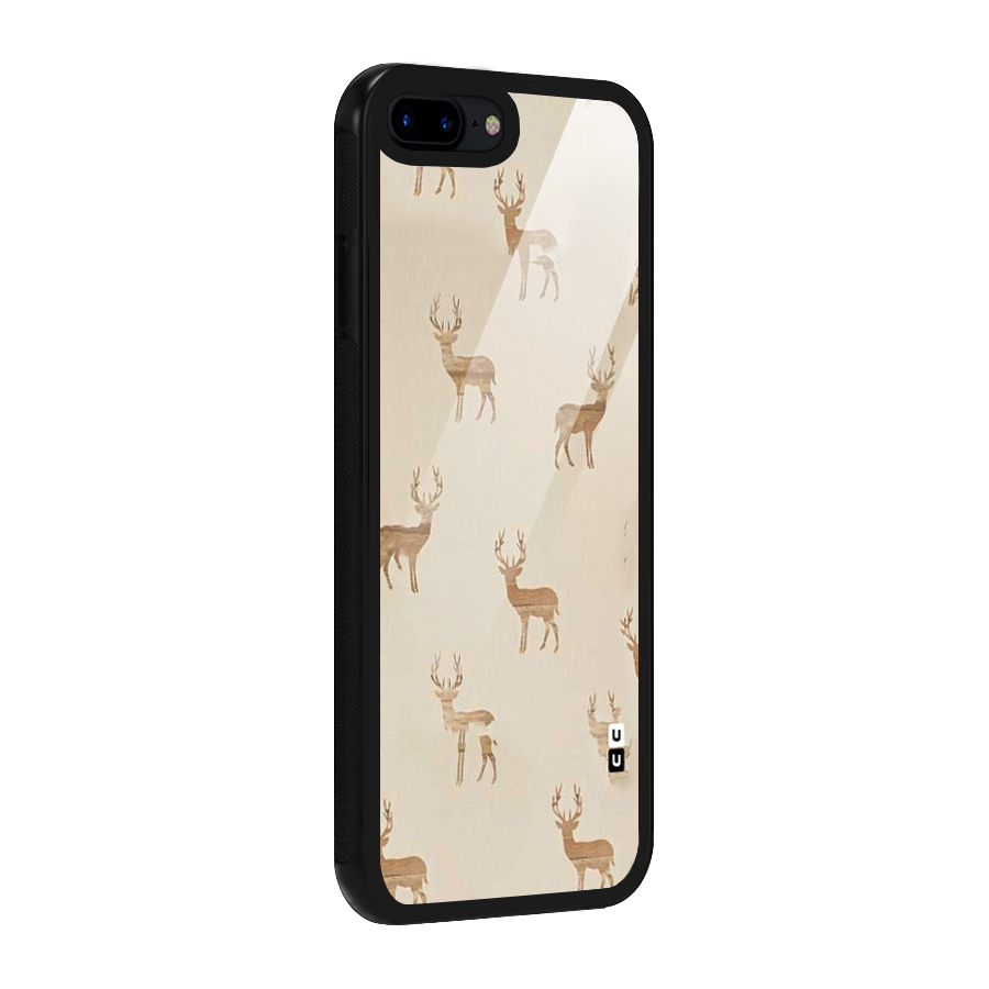 Deer Pattern Glass Back Case for iPhone 8 Plus