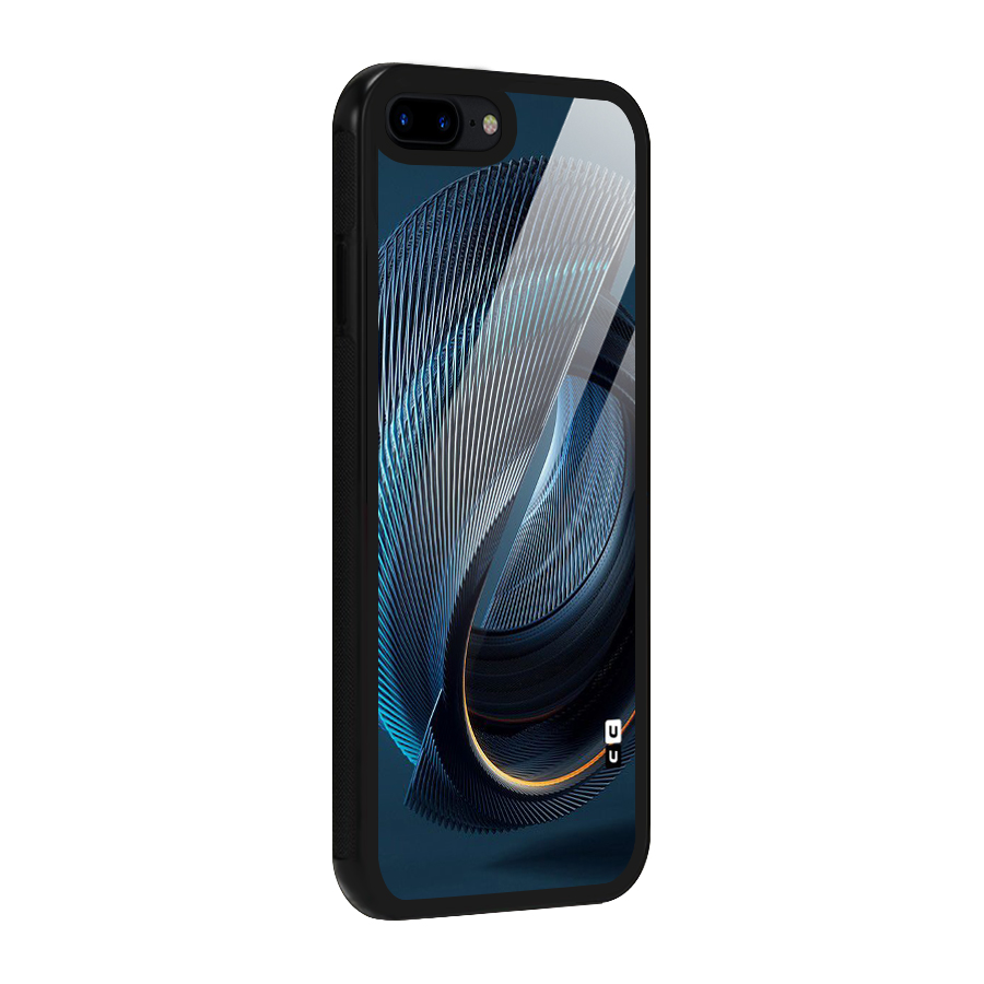 Digital Circle Pattern Glass Back Case for iPhone 8 Plus