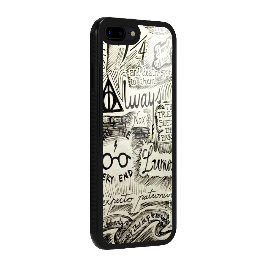 Doodle Art Glass Back Case for iPhone 8 Plus