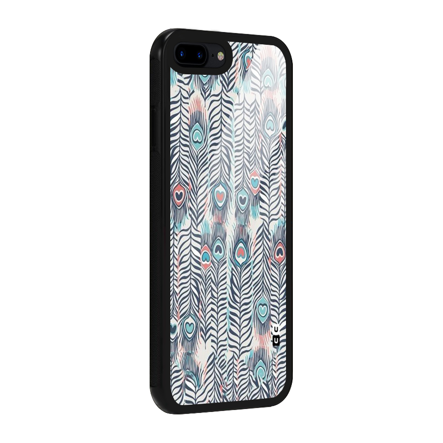 Feather Art Glass Back Case for iPhone 8 Plus
