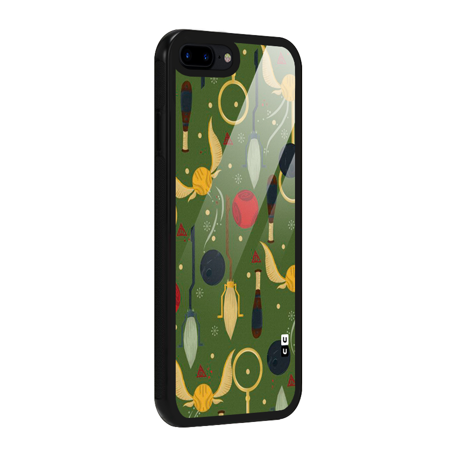 Flying Ball Pattern Glass Back Case for iPhone 8 Plus