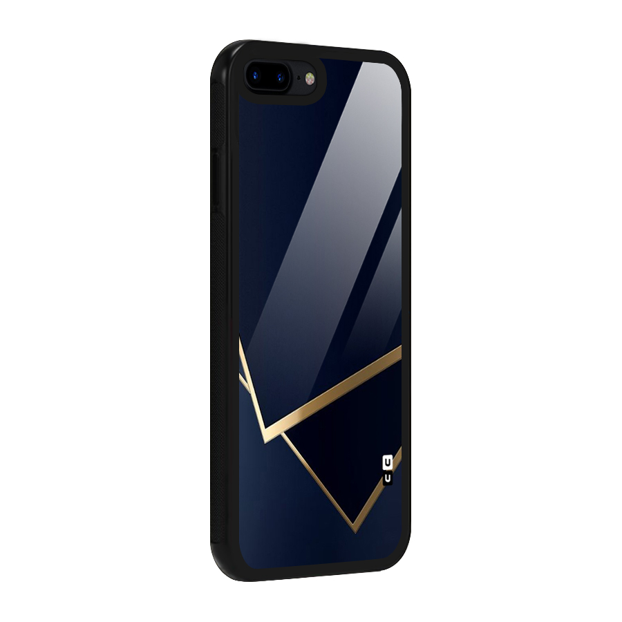Gold Corners Glass Back Case for iPhone 8 Plus
