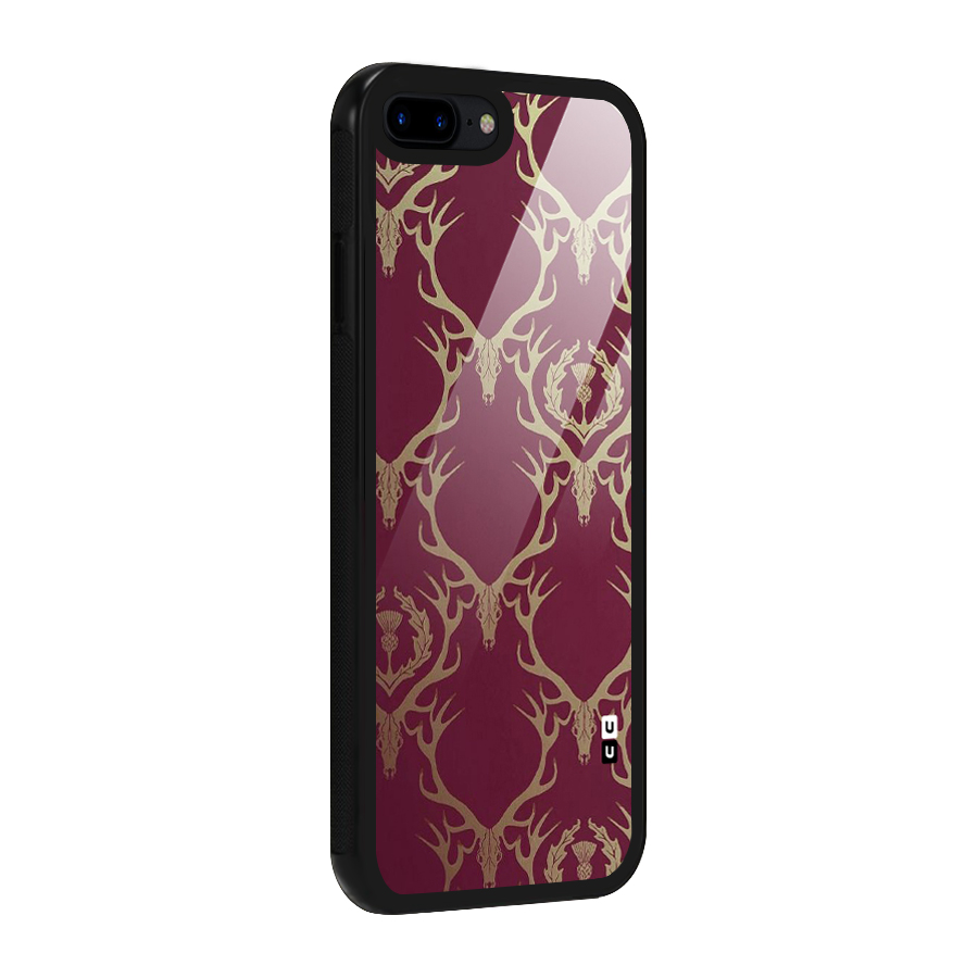 Golden Bull Design Glass Back Case for iPhone 8 Plus