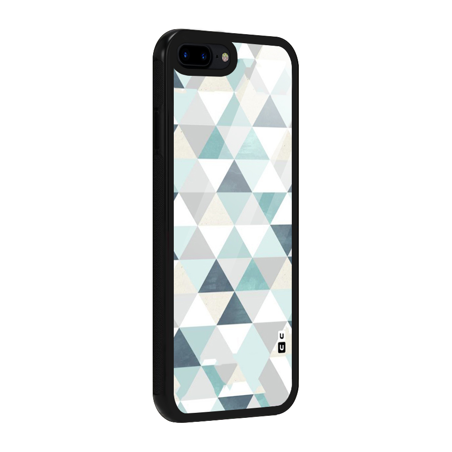 Green And Grey Pattern Glass Back Case for iPhone 8 Plus