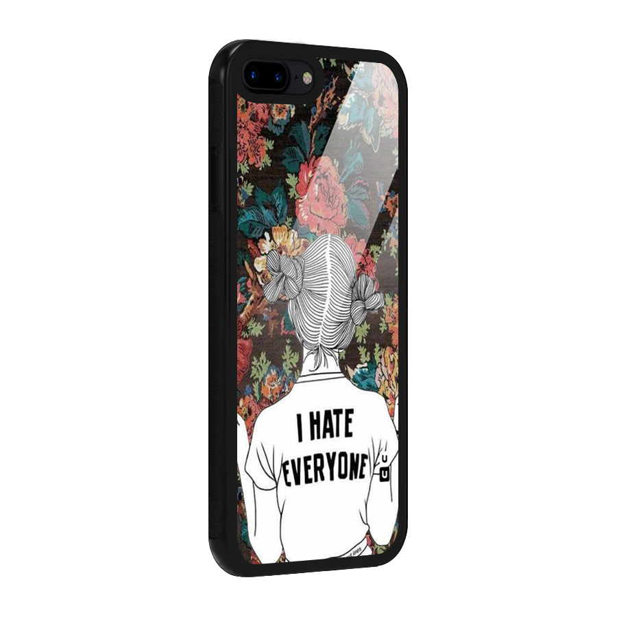 Hate Everyone Glass Back Case for iPhone 8 Plus