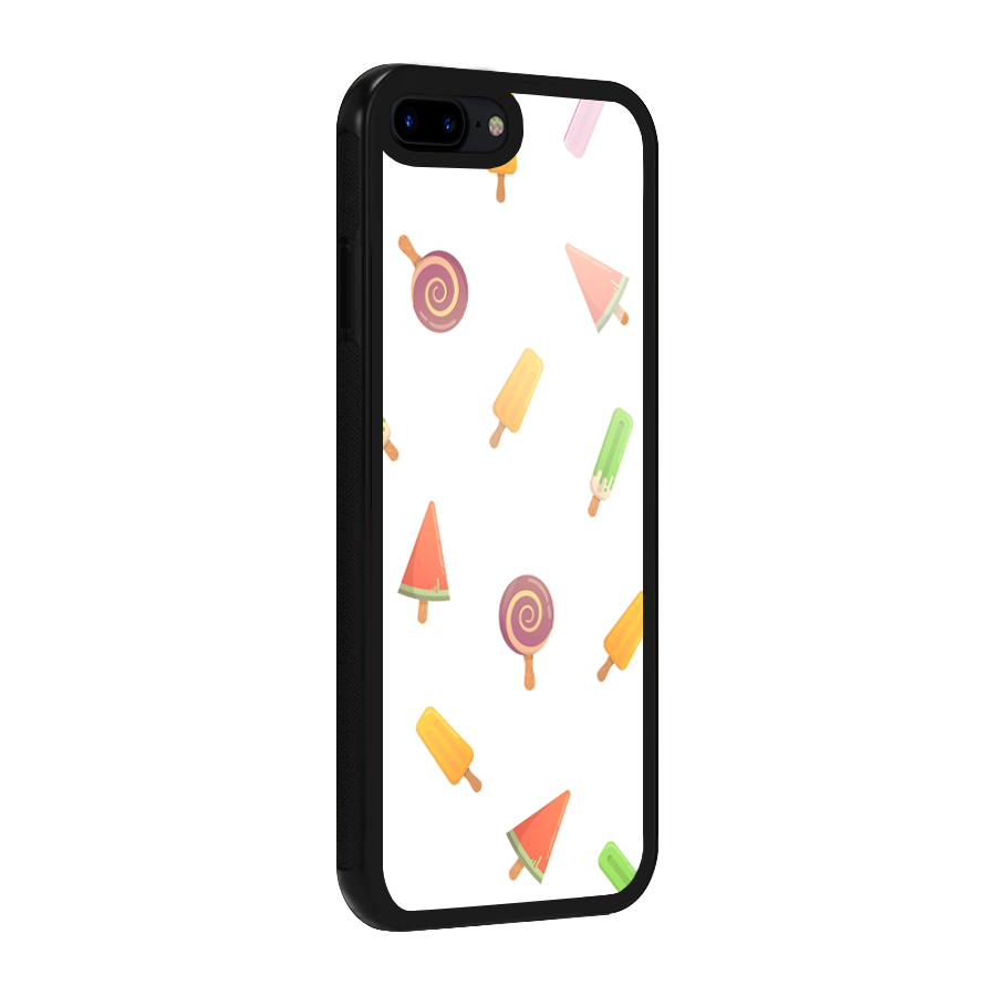 Ice Cream Colors Glass Back Case for iPhone 8 Plus