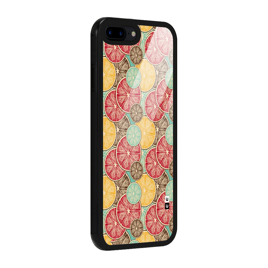 Juicy Pattern Glass Back Case for iPhone 8 Plus