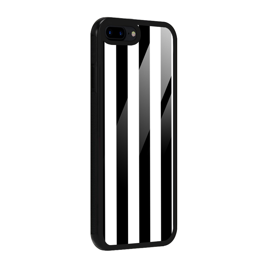 Lavish Black Stripes Glass Back Case for iPhone 8 Plus