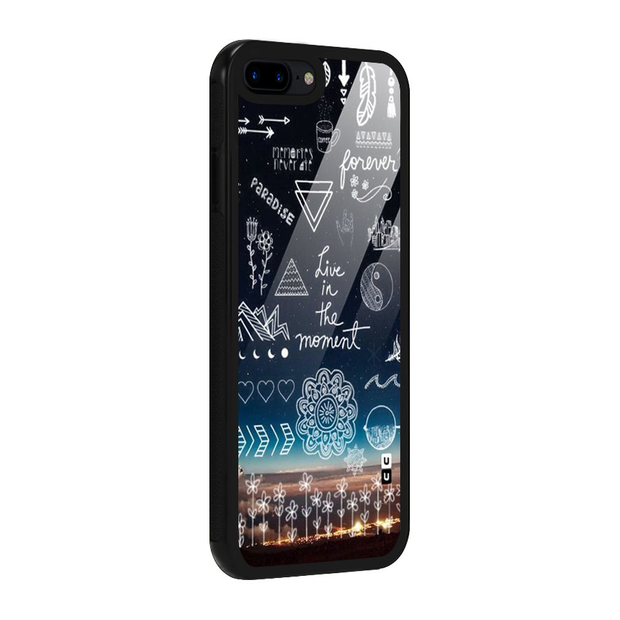 Live In The Moment Glass Back Case for iPhone 8 Plus