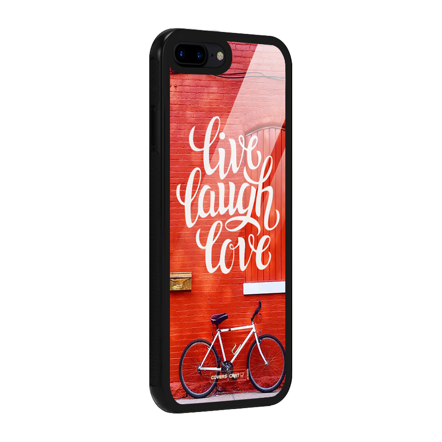 Live Laugh Love Glass Back Case for iPhone 8 Plus