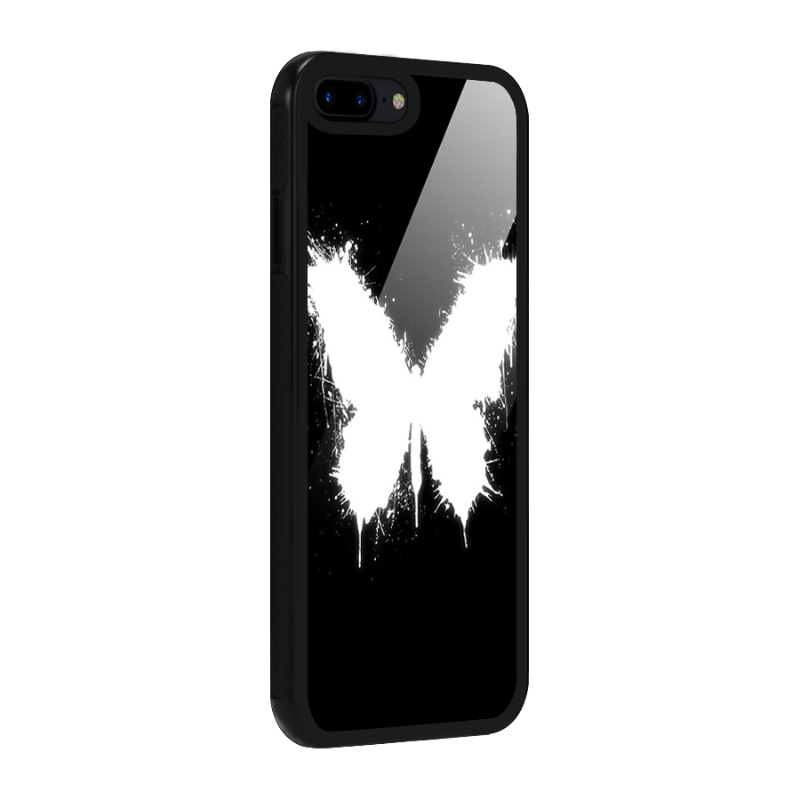 Magic Butterfly Glass Back Case for iPhone 8 Plus