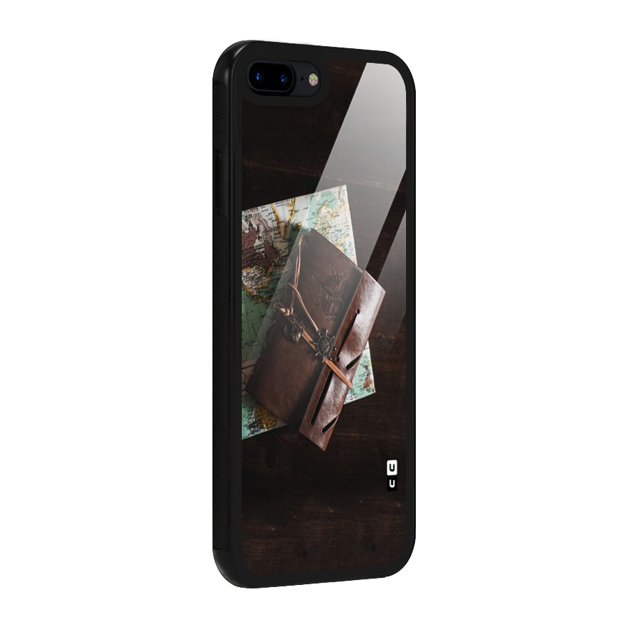Map Journal Glass Back Case for iPhone 8 Plus
