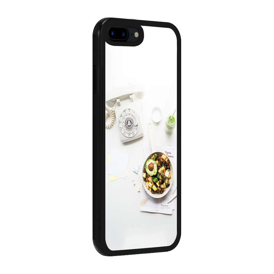 Morning Breakfast Glass Back Case for iPhone 8 Plus