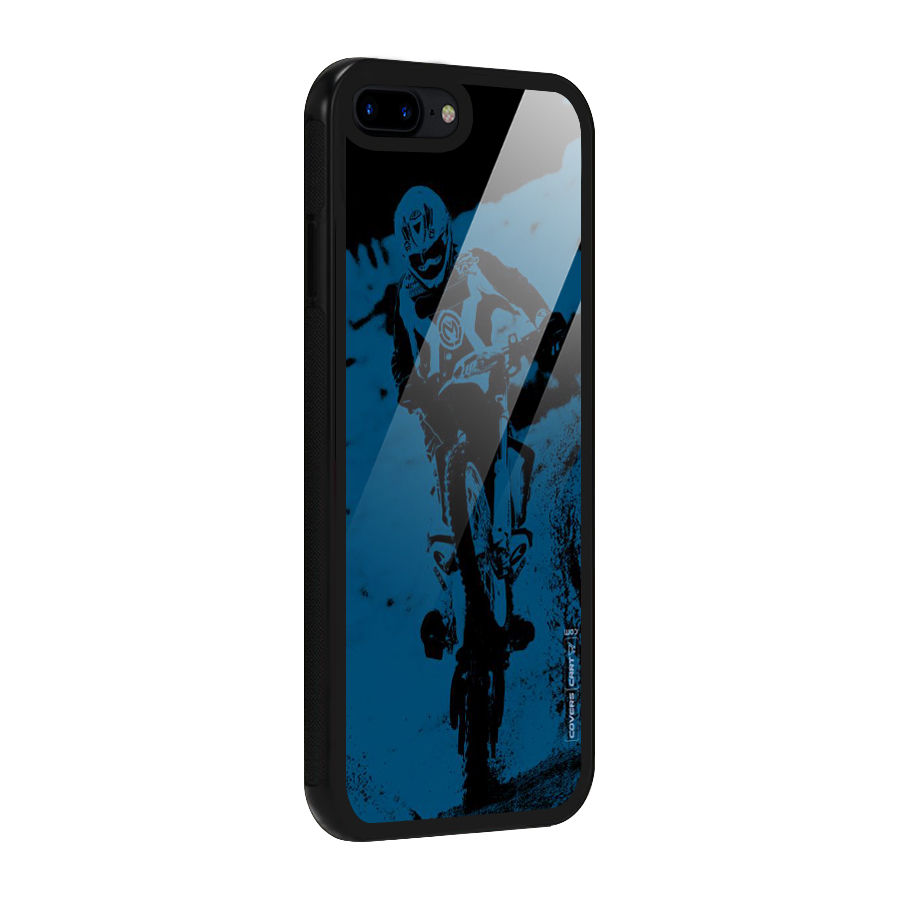 Moto Combat Glass Back Case for iPhone 8 Plus