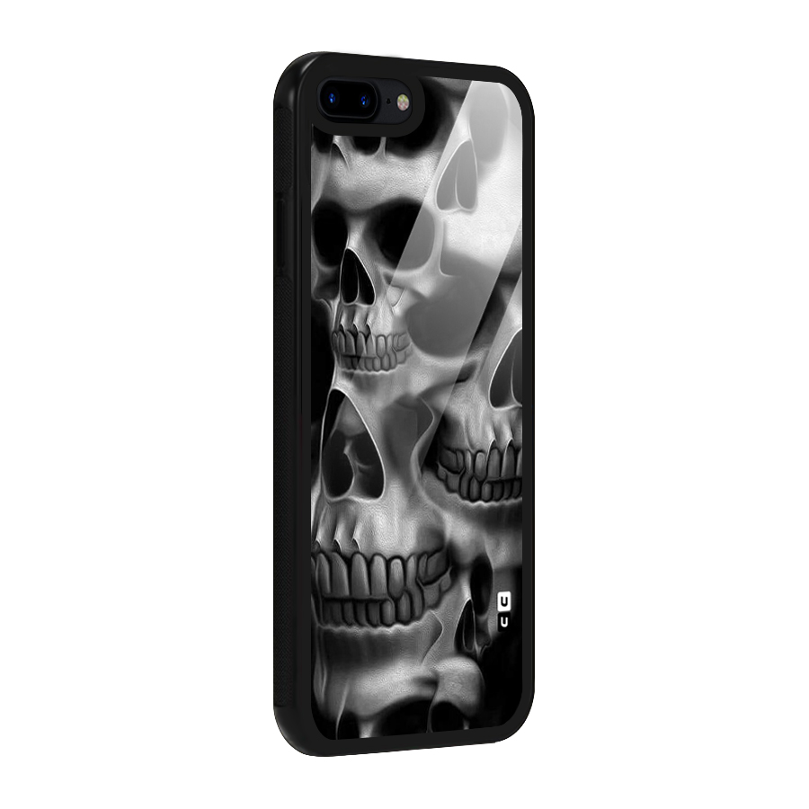 Multiple Skulls Glass Back Case for iPhone 8 Plus