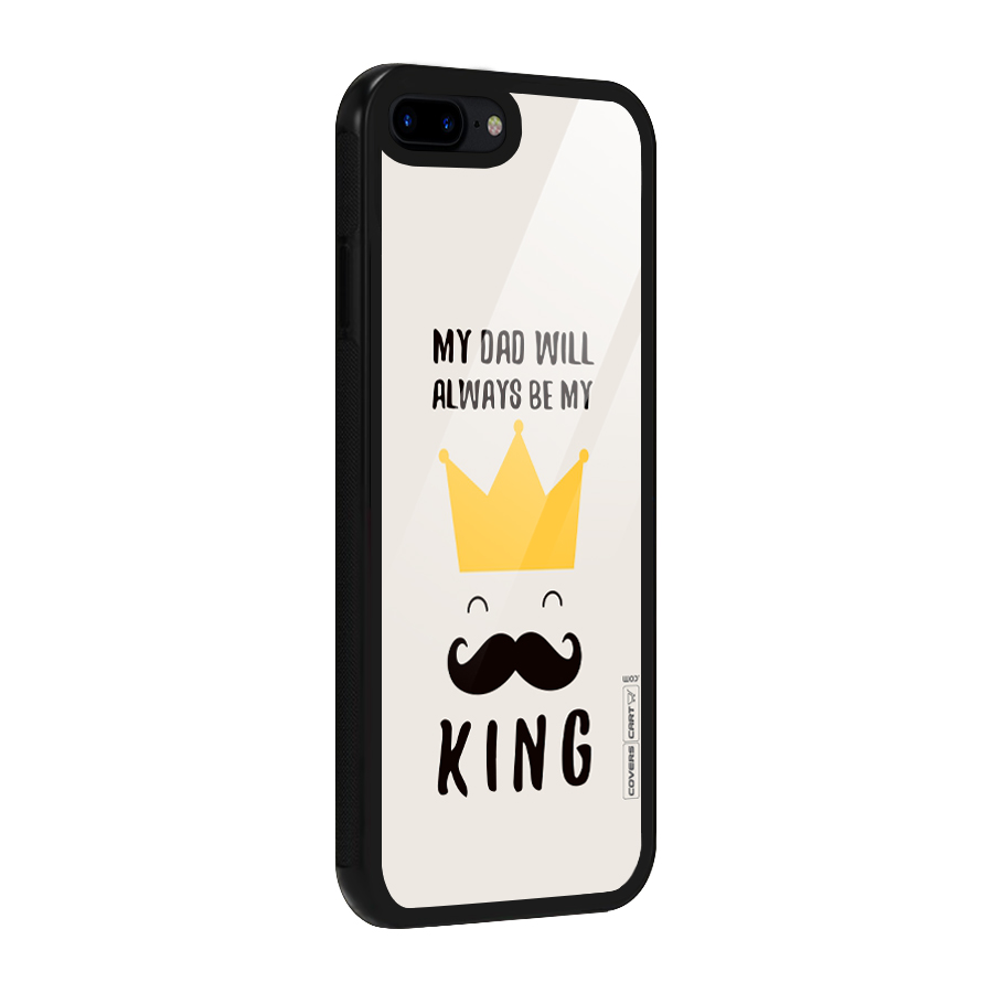 My King Dad Glass Back Case for iPhone 8 Plus