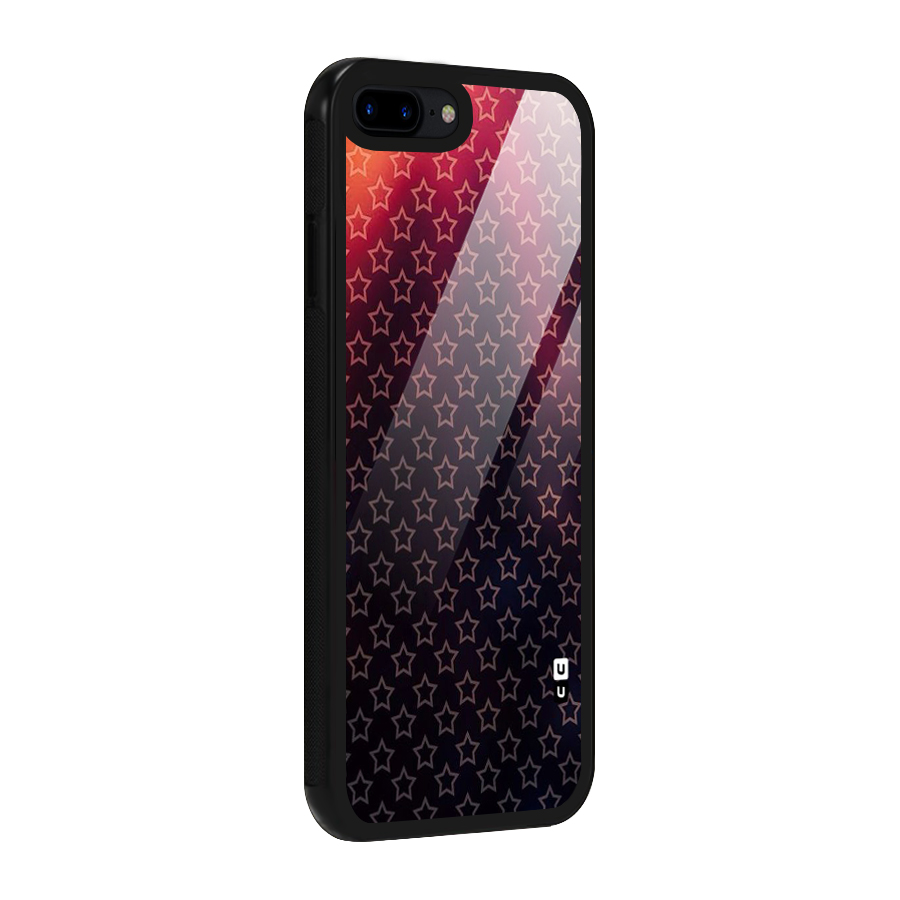 Ombre Stars Glass Back Case for iPhone 8 Plus