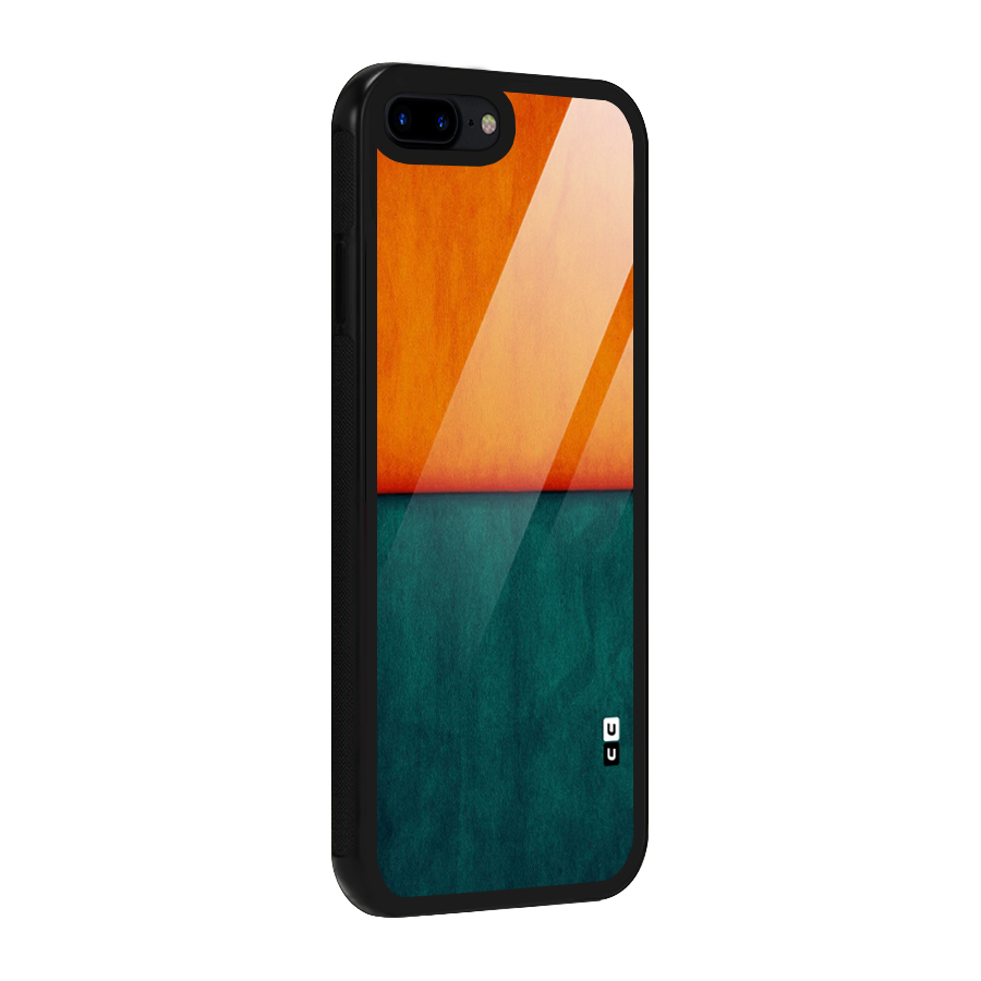 Orange Green Shade Glass Back Case for iPhone 8 Plus