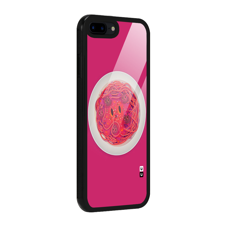 Pasta Cute Glass Back Case for iPhone 8 Plus
