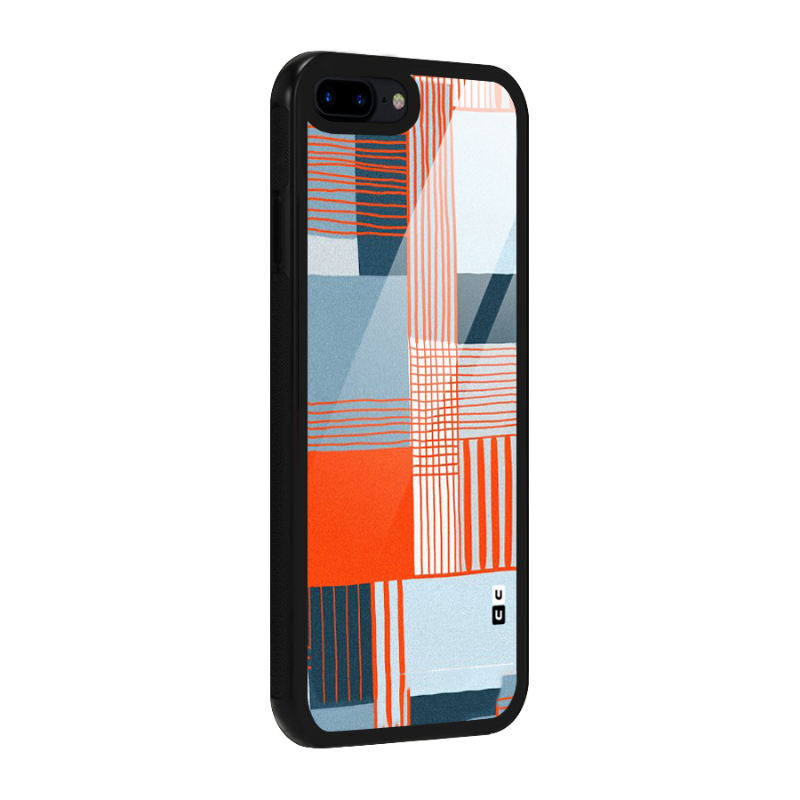 Pattern In Lines Glass Back Case for iPhone 8 Plus