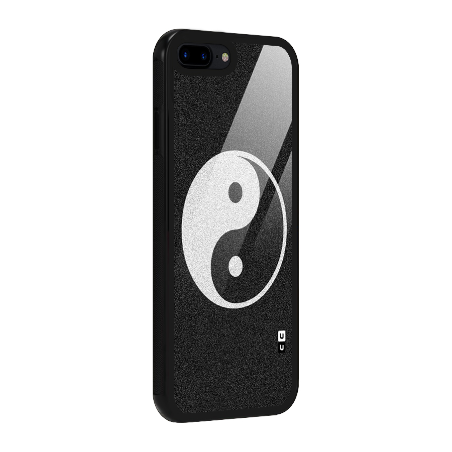 Peace Disorted Glass Back Case for iPhone 8 Plus